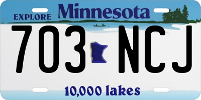 MN license plate 703NCJ