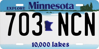 MN license plate 703NCN