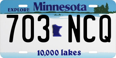 MN license plate 703NCQ
