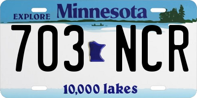 MN license plate 703NCR