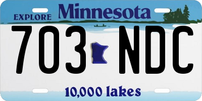 MN license plate 703NDC