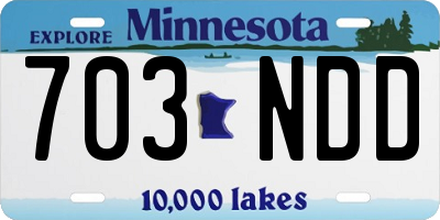 MN license plate 703NDD