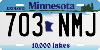 MN license plate 703NMJ