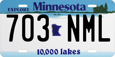MN license plate 703NML