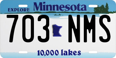 MN license plate 703NMS