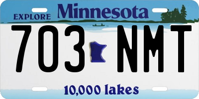 MN license plate 703NMT