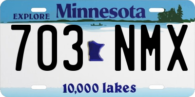MN license plate 703NMX
