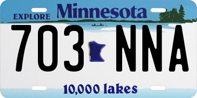 MN license plate 703NNA
