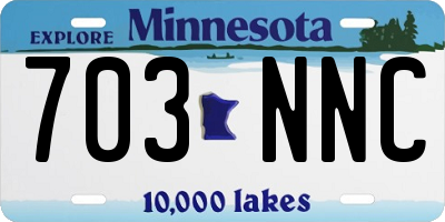 MN license plate 703NNC