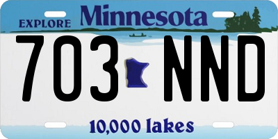 MN license plate 703NND