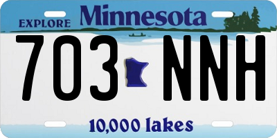 MN license plate 703NNH