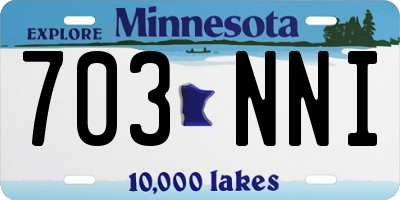 MN license plate 703NNI