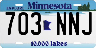 MN license plate 703NNJ