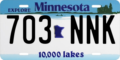 MN license plate 703NNK