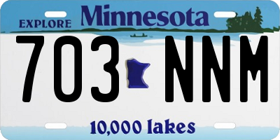 MN license plate 703NNM