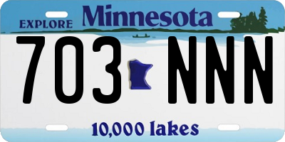 MN license plate 703NNN