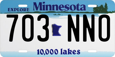 MN license plate 703NNO