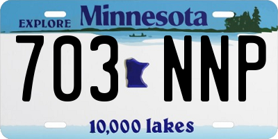 MN license plate 703NNP