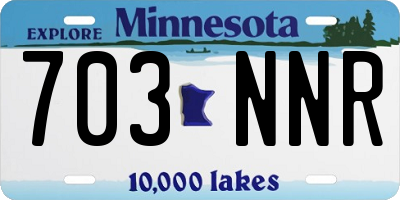 MN license plate 703NNR
