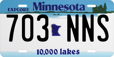 MN license plate 703NNS