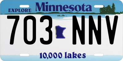 MN license plate 703NNV