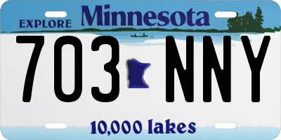 MN license plate 703NNY