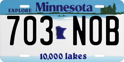 MN license plate 703NOB