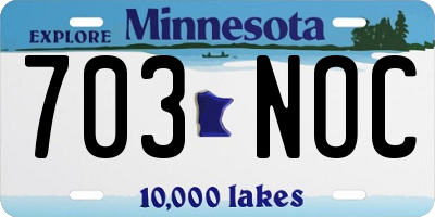 MN license plate 703NOC