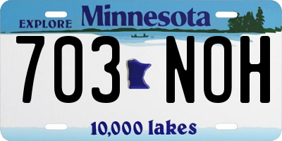 MN license plate 703NOH