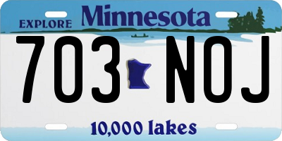 MN license plate 703NOJ