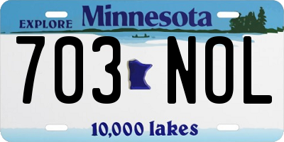 MN license plate 703NOL