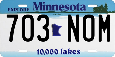 MN license plate 703NOM