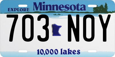 MN license plate 703NOY