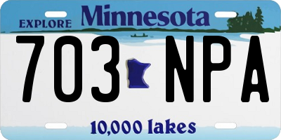 MN license plate 703NPA