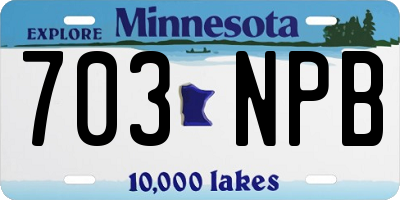 MN license plate 703NPB