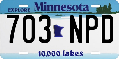 MN license plate 703NPD