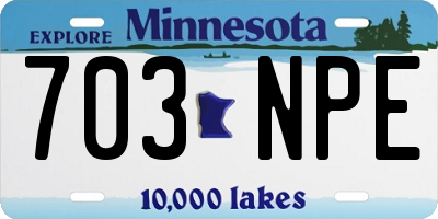 MN license plate 703NPE
