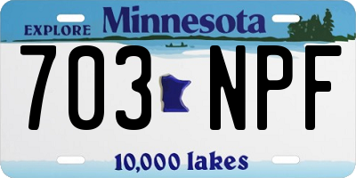 MN license plate 703NPF