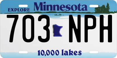 MN license plate 703NPH