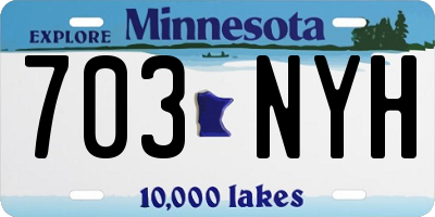 MN license plate 703NYH