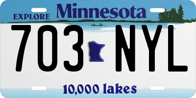 MN license plate 703NYL