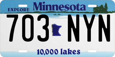 MN license plate 703NYN