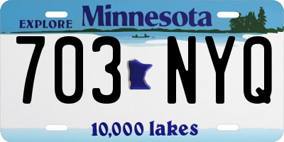 MN license plate 703NYQ