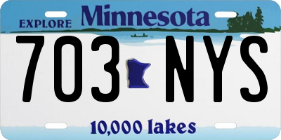 MN license plate 703NYS