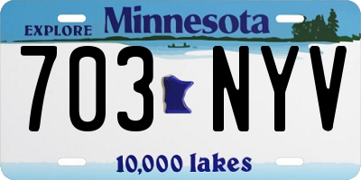 MN license plate 703NYV