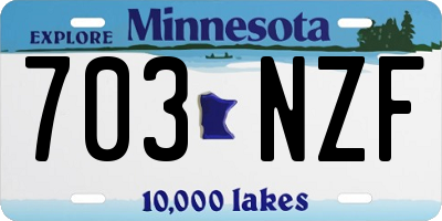 MN license plate 703NZF