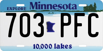 MN license plate 703PFC