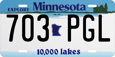MN license plate 703PGL
