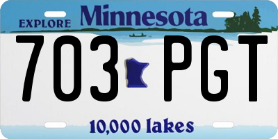 MN license plate 703PGT