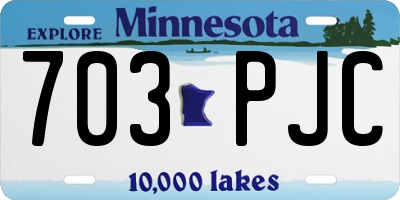 MN license plate 703PJC